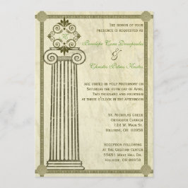 Invitación griega de la boda