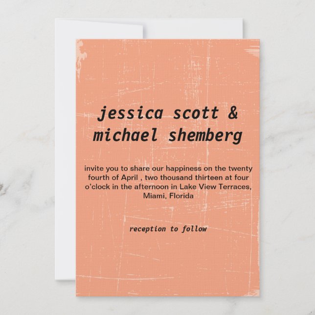 Invitación grifo de textura vintage (Anverso)