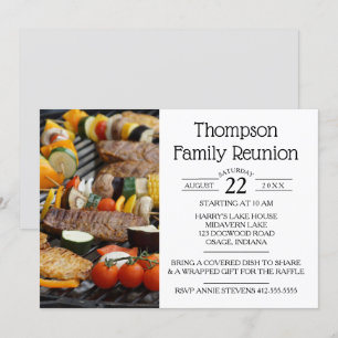 Invitación Grill BBQ de Reunión Familiar