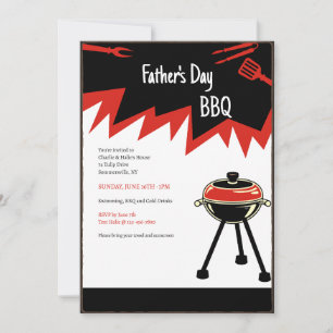 Invitación Grill caliente para barbacoa