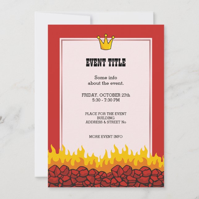 Invitación Grill Queen (Reverso)