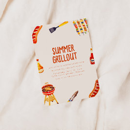 Invitación Grillín y parrilladas de verano chillón