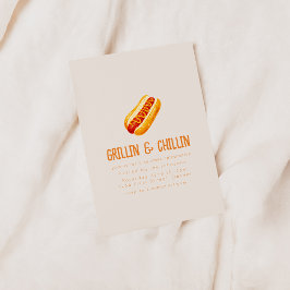 Invitación Grillín y parrilladas de verano chillón