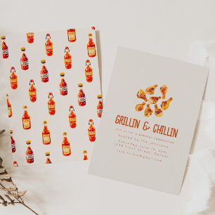 Invitación Grillín y parrilladas de verano chillón
