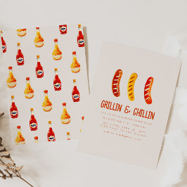 Invitación Grillín y parrilladas de verano chillón