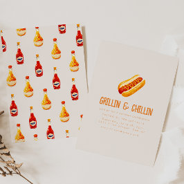Invitación Grillín y parrilladas de verano chillón
