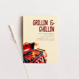Invitación Grillín y parrilladas de verano chillón