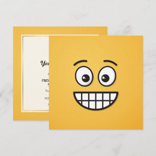 Invitación Grinning Face con los ojos abiertos