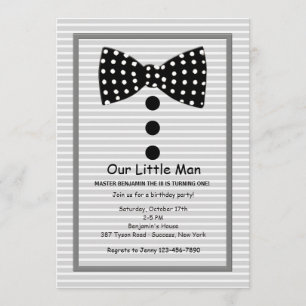 Invitación gris a la identidad de la marca Bow