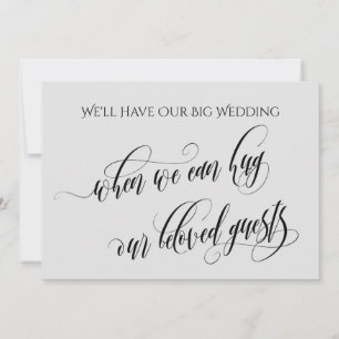 Invitación Gris claro cuando podemos abrazarte a tu Boda posp