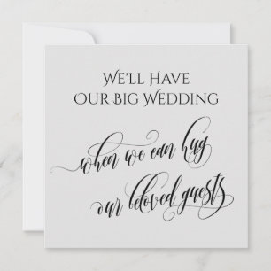 Invitación Gris Cuando Podemos Abrazarte Boda Pospuesto