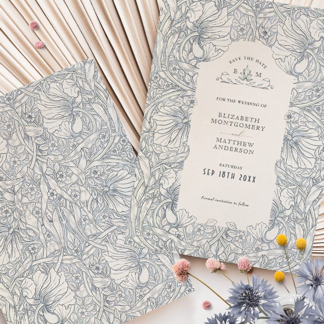 Invitación Gris de acero azul silenciado impernel William Mor (Subido por el creador)
