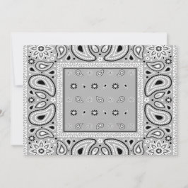 Invitación Gris gris Bandana Paisley Country Hip Hop Cowboy