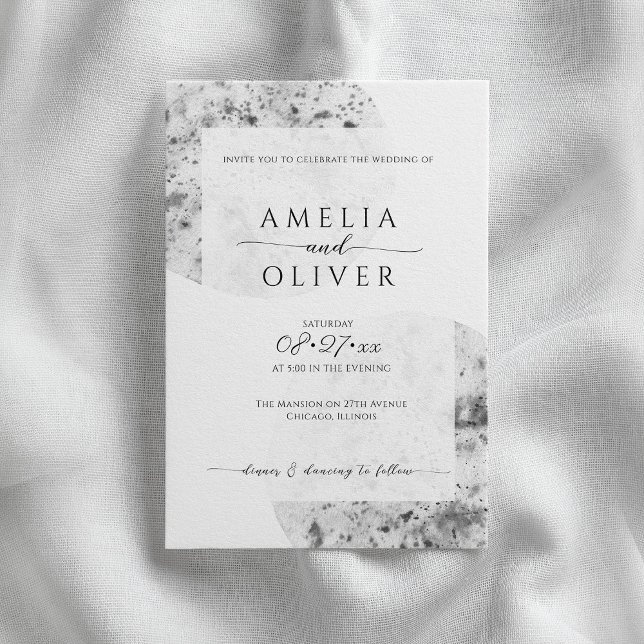 Invitación gris minimalista | BODA (Subido por el creador)