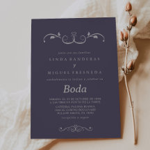 Gris morado elegante Boda Boda español