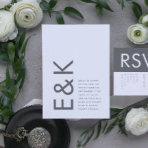 Gris Premium Ultimate Moderno Monograma Negrita Di