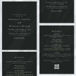 Invitación Gris urbano moderno en un Boda