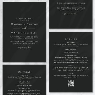 Invitación Gris urbano moderno en un Boda