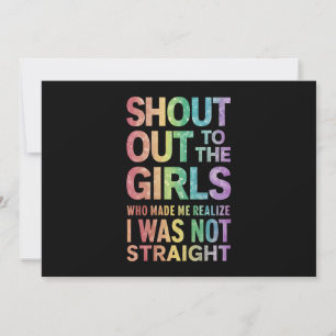 Invitación Gritos A Los Chicas Orgullo Gay Bandera Arcoiris L