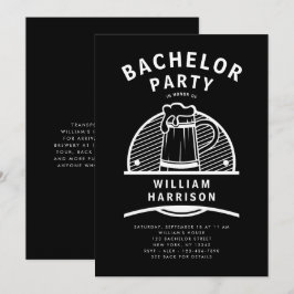 Invitación Groom Bacheler Party Tour a la Cervecería Blanca y