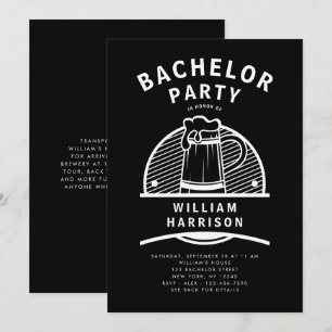 Invitación Groom Bacheler Party Tour a la Cervecería Blanca y