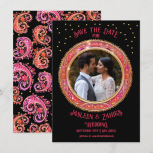Invitación Groom de novia india salva la fecha