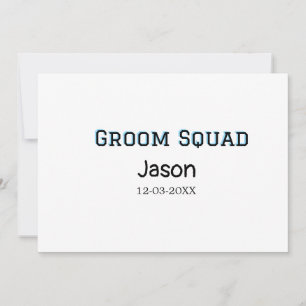 Invitación Groom Squad groomsman despedida de soltera agregar