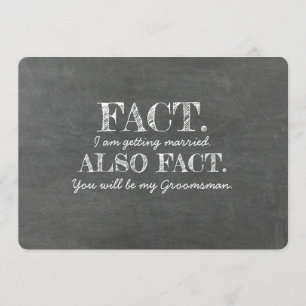 Invitación GROOMSMAN BEST MAN Funny Propuesta