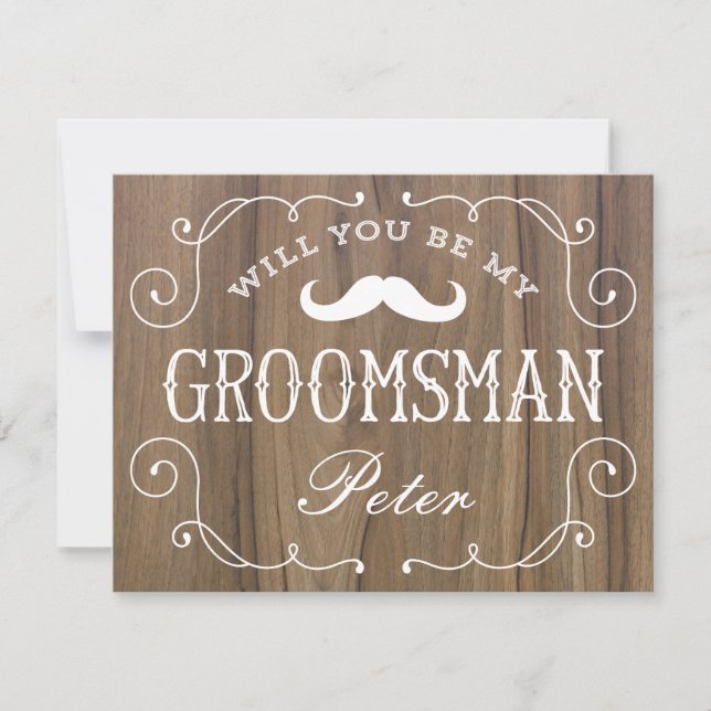 Invitación Groomsman ruso| Groomsmen (Anverso)