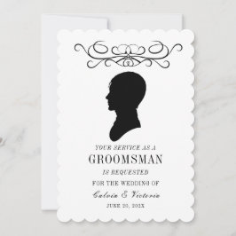 Invitación Groomsman victoriano formal