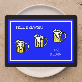 Invitación Groomsmen Blue con Brewski