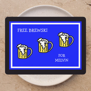 Invitación Groomsmen Blue con Brewski