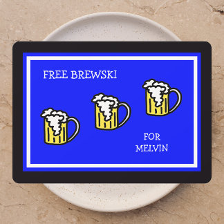 Invitación Groomsmen Blue con Brewski