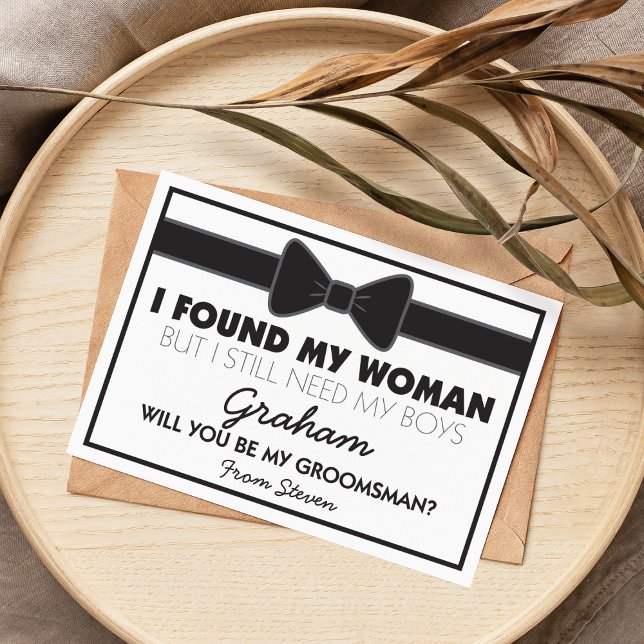 Invitación Groomsmen Boda Bow Tie (Subido por el creador)