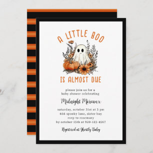 Invitación Groovy A Little Boo Halloween Baby Shower