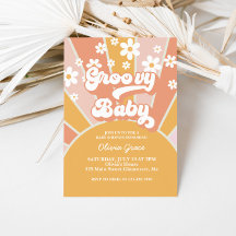 Groovy Baby Retro Sunshine Daisy Baby Shower