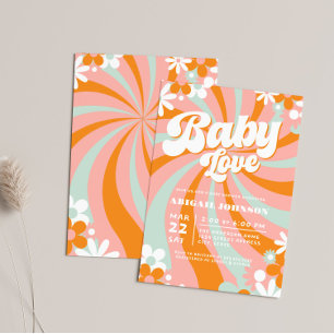 Invitación Groovy Baby Shower