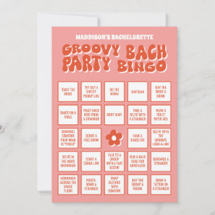Invitación Groovy Bach Bachelorette Party Bingo, Descárguelo!