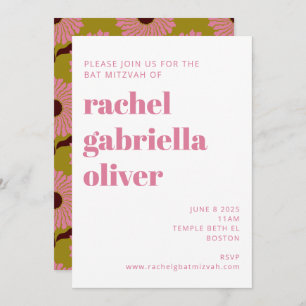 Invitación Groovy Bat Mitzvah