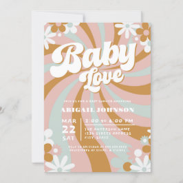 Invitación Groovy Boho Baby Shower