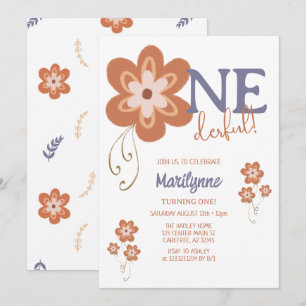 Invitación Groovy Boho Margarita Cumpleaños Maravilloso Prime