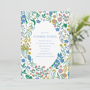 Invitación Groovy Boho Wildflower Whimsy Summer Soiree