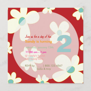 Invitación Groovy Daisies/Antecedentes del año/Fiesta de cump