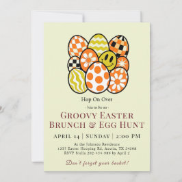 Invitación Groovy Easter Brunch Egg Hunt Invitation