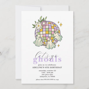Invitación Groovy Ghost Let's Go Ghouls Halloween Party