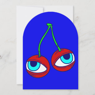 Invitación groovy halloween espeluznante ojos de fruta de cer