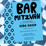Invitación Groovy Handlettering Personalizado BAR Mitzvah Aud<br><div class="desc">¡Tarjeta perfecta para anunciar un bar mitzvah! Hand hizo arte para ti con la letra en la parte delantera y un patrón en la parte trasera! ¡TODO PERSONALIZABLE! Haga clic en "Personalizar" para editar el texto. Haga clic en "editar usando la herramienta de diseño" para ajustar los tipos de letra,...</div>