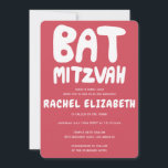 Invitación Groovy Handlettering Personalizado Bat Mitzvah Est<br><div class="desc">¡Una tarjeta perfecta para anunciar un mitzvah de murciélago! Hand hizo arte para ti con la letra en la parte delantera y un patrón en la parte trasera! ¡TODO PERSONALIZABLE! Haga clic en "Personalizar" para editar el texto. Haga clic en "editar usando la herramienta de diseño" para ajustar los tipos...</div>