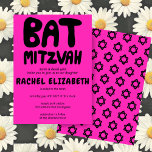 Invitación Groovy Handlettering Personalizado Bat Mitzvah Est<br><div class="desc">¡Una tarjeta perfecta para anunciar un mitzvah de murciélago! Hand hizo arte para ti con la letra en la parte delantera y un patrón en la parte trasera! ¡TODO PERSONALIZABLE! Haga clic en "Personalizar" para editar el texto. Haga clic en "editar usando la herramienta de diseño" para ajustar los tipos...</div>