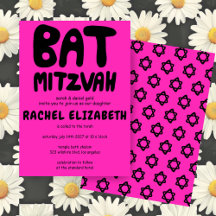 Groovy Handlettering Personalizado Bat Mitzvah Est